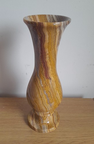 Marble Vase Decorative Onyx Stone 12" Multi Color