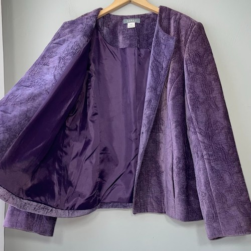 Koret Size 16 Purple Brocade Tapestry Jacket Victorian Regency Castle Old Money - Picture 4 of 14