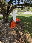 Vintage Ceramic Halloween Wind Chimes Ghost Witch Bat Pumpkins Holiday Decor