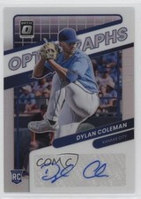 2022 Panini Donruss Optic Optigraphs Holo Prizm Dylan Coleman Rookie Auto RC