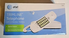 AT&T Basic Trimline Corded Phone Single Line No AC Power Required Wall-Mountable