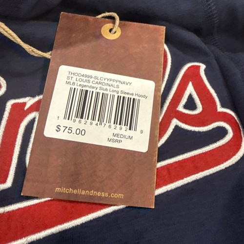 Mitchell & Ness St. Louis Cardinals cotton pullover hoodie mens M New - Picture 3 of 10