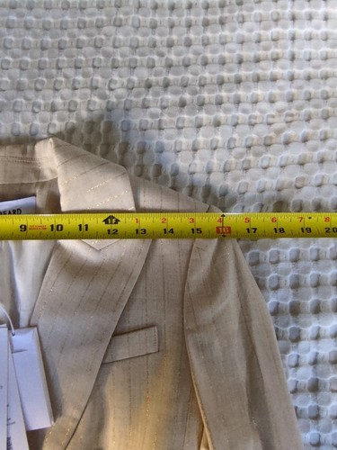 Chaqueta Veronica Barba Gaya Dickey Natural Dorado Talla 0 Negocios Carrera Metálica - Imagen 15 de 15