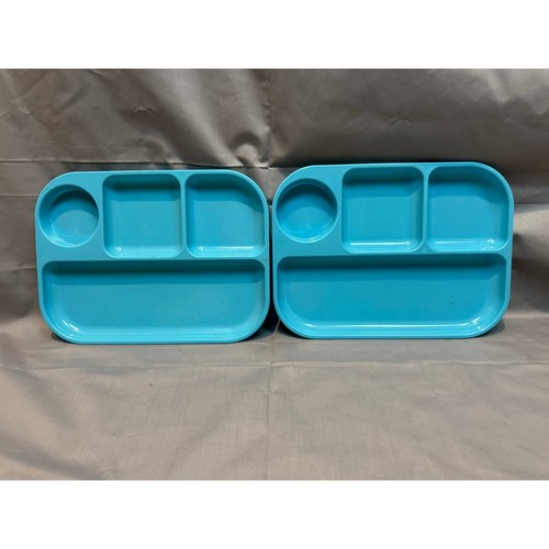 Vintage 1950's Colonial Plastics MFG CO 6 Divided Trays & 6 Matching Cups  - Picture 6 of 9