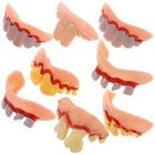 Set of 3 Halloween Teeth Adult Fake Fangs Rotten Toy Gag for Adults