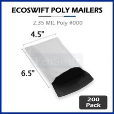 200 - 6.5 x 4.5 EcoSwift Poly Mailers Shipping Envelopes Self Seal Bags 2.35 MIL