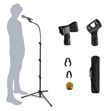 Mic Stand Boom Microphone Stands Tripod Gooseneck mic arm stand Height Adjust...