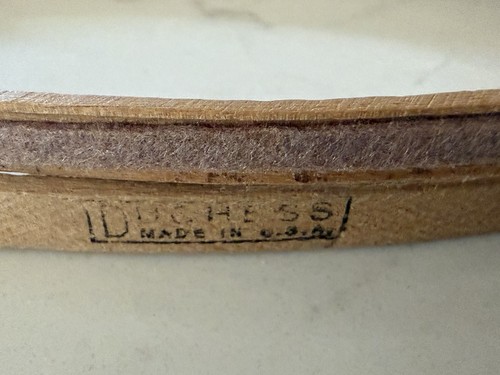 Vintage Duchess Oval Wood Felt Embroidery Hoop 6" x 3" Made In USA - Picture 2 of 11