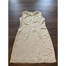 Berkshire Teen Size Casual Sleeveless A-Line Dress Houndstooth Pattern