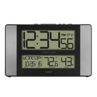 11 In. X 7 In. Atomic Digital Clock with Temperature and Humidity in Aluminum Fi