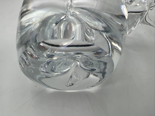 Vintage  Art Glass Elephant Figurine Paperweight Trunk Up  - Picture 10 of 10