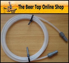 3/16" Beer Line / Pipe & John Guest 3/8" Stem Reducer for Beer Tap & Keg Coupler