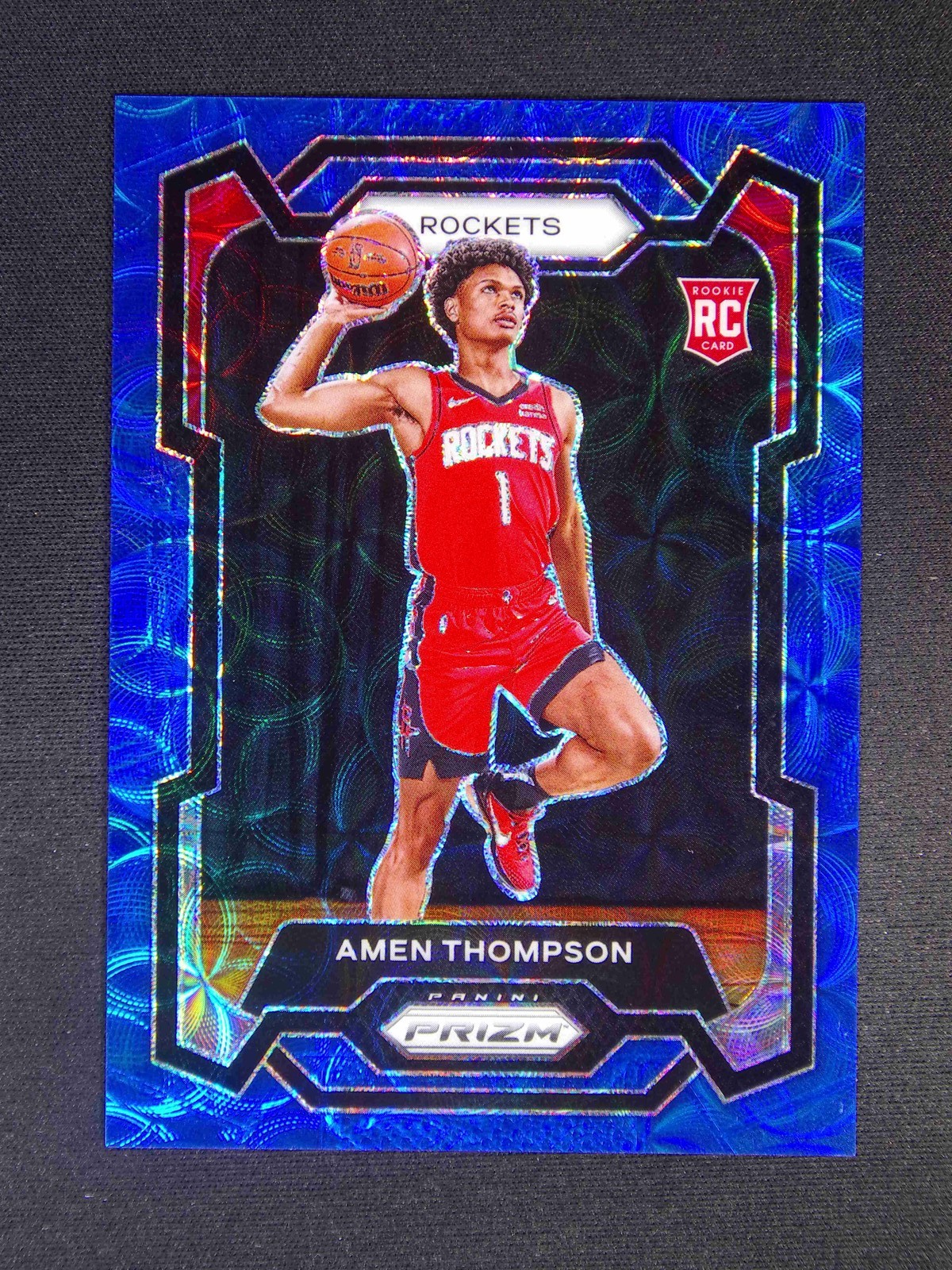 2023-24 Panini Prizm Amen Thompson #150 RC Rookie Choice Blue /49