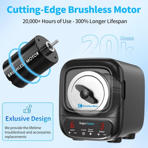 K2 Elite Professional Rock Tumbler Kit, Ultra Quiet & Cutting Edge Brushless ... - Picture 2 of 7