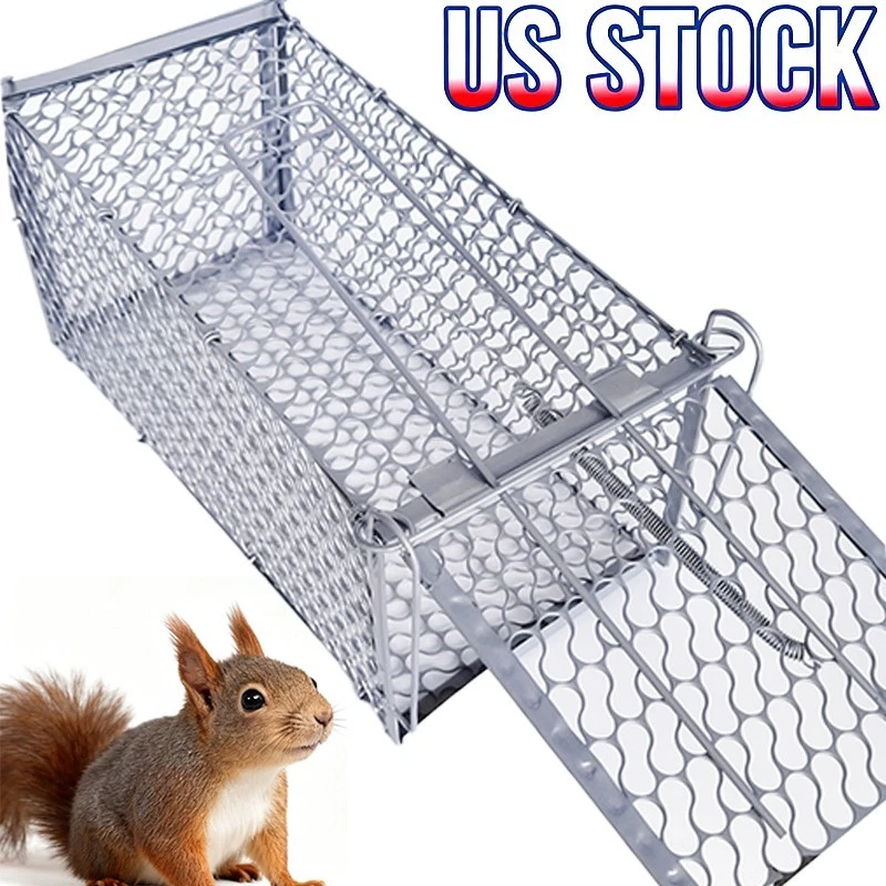 Live Humane Cage Trap for Squirrel Chipmunk Rat Mice Rodent Animal Catcher