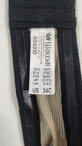 NEW Wacoal Visual Effects Strapless Minimizer Bra Size 34C Black 854310 - Picture 6 of 12