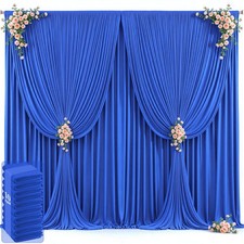 50ft x 12ft Royal Blue Backdrop 50FTx12FT W5'xH12', 10 Panels ,