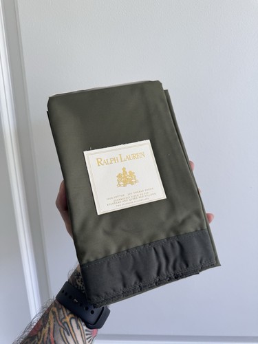 Vintage 1999 Ralph Lauren Remington Hall Green Standard Kissenbezüge Neu aus altem Lagerbestand - Bild 1 von 4