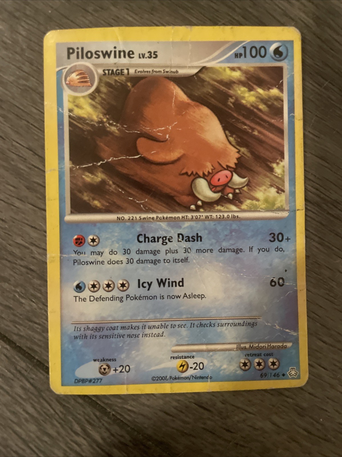 Piloswine DPBP#277 Pokemon Temple of Anger