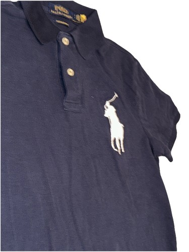 Camisa Polo Ralph Lauren Azul Personalizada Calce Ajustado Pequeña Manga Corta Cuello - Imagen 7 de 9
