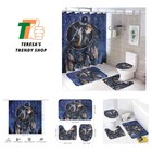 4 Pcs Waterproof Shower Curtain Set,Abstract Vintage Dreamcatcher Native Amer...