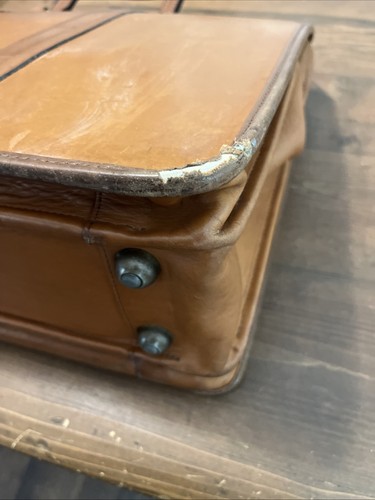 Rare Coach Briefcase Leather British Tan Bag Vintage Men's 5420 Gladstone Lock - Picture 5 of 12