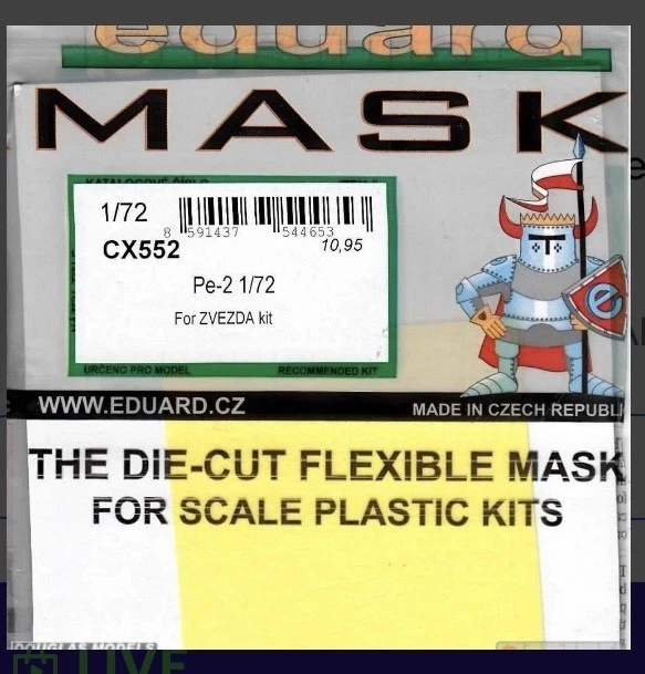 Zvezda 1/72 Segunda Guerra Mundial Luchador/Bombardero Soviético Petlyakov Pe-2 - Juego de Máscara Eduard Incluido Foto 3 de 3