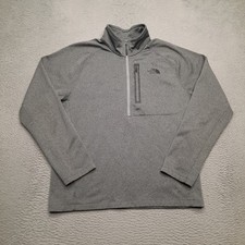 North Face Canyonlands Half Zip Pullover Men's XL Grey Fleece Jacket Sweater TNF