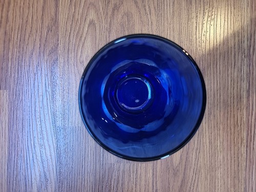 2 Libby Crisa Cobalt Blue Paneled Drinking Glasses 4-7/8" & 5-3/8" Height - Picture 10 of 12