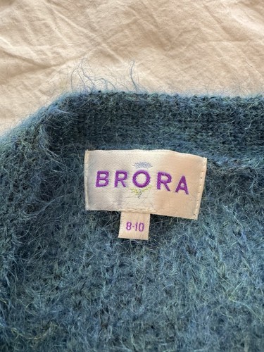 Brora Superkid Mohair Mix Waistcoat Tank S Bright Teal - RRP £159 Ribbed - Picture 6 of 9