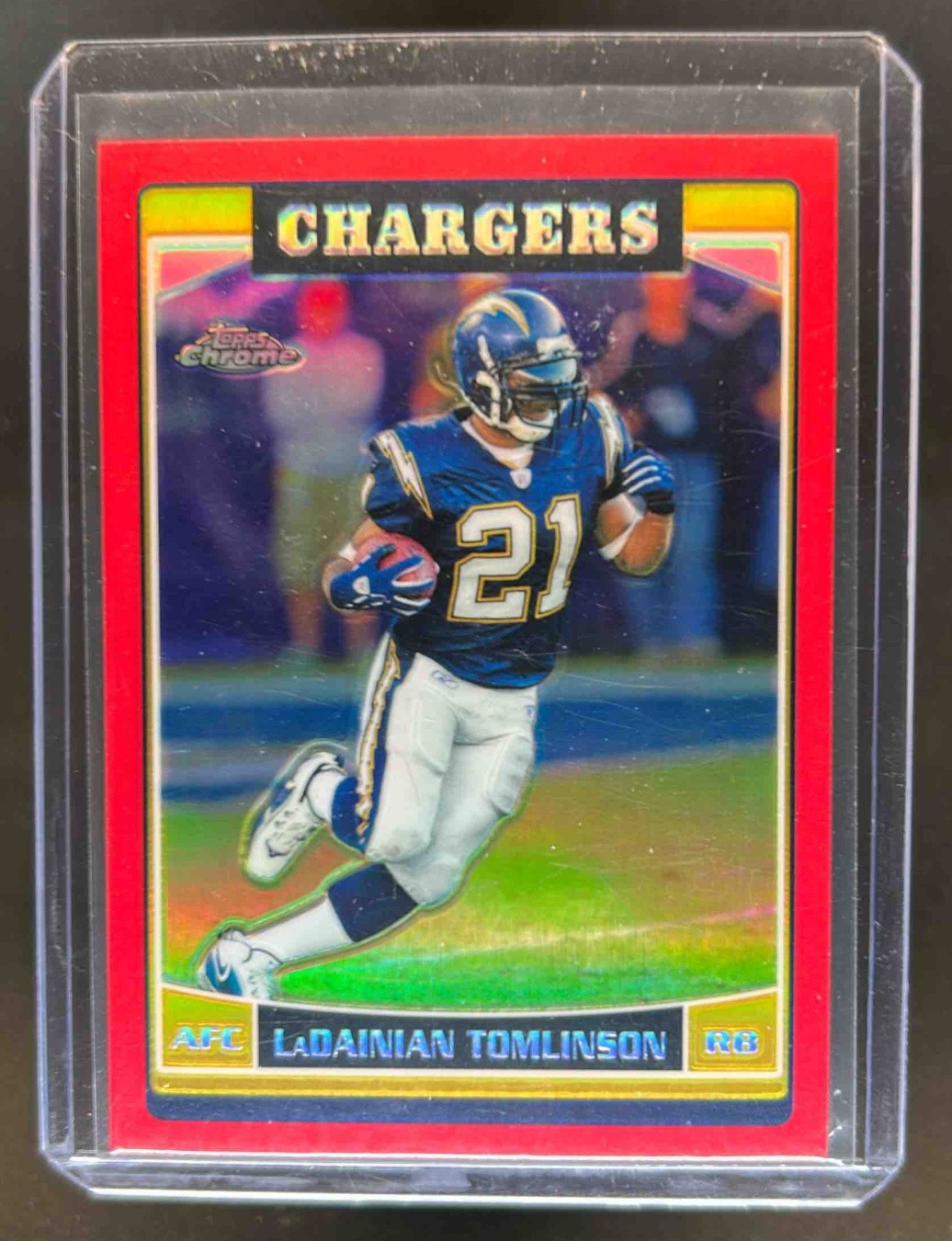 2006 Topps Chrome LaDainian Tomlinson Red Refractor #/259 Chargers