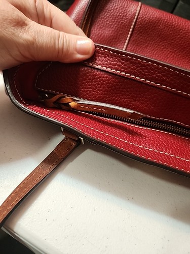 Dooney & Bourke Pebble Grain Small Lexington Tote In Burgundy Leather - Picture 14 of 22