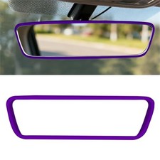 Car Rear View Mirror Protector Frame, Rearview Mirror Covers, Silicone Purple