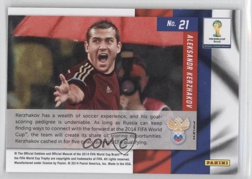2014 Panini Prizm World Cup Red White & Blue Power Plaid Aleksandr Kerzhakov #21 - Picture 2 of 4