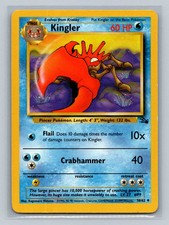 Pokemon Kingler Fossil 38/62 Light Play LP+ or Better