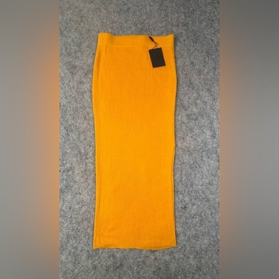 Naadam | Silk and Cashmere Ribbed Pencil Skirt | Mango | Women's Size XS