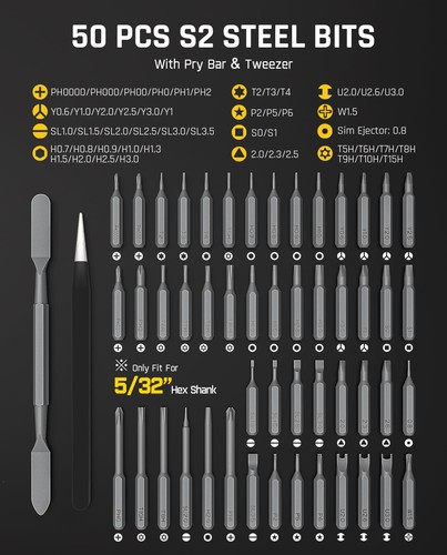 E2 Ultra 3.7V Mini Electric Screwdriver, Electric Screwdriver Cordless, Max 0... - Picture 7 of 9