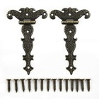 Zinc Alloy Hinges Antique Box Bronze Butt Decorative Elements Ornament Parts