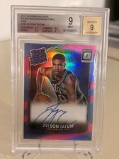 2017 Jayson Tatum Donruss Optic Rated Rookies Signatures Pink Rookie   /25 BGS 9