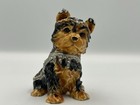 New ListingEnamel Rhinestone Black and Tan Yorkshire Terrier Dog Hinged Trinket Box 2.5â€x3â€