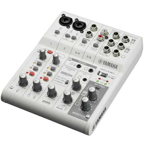 Yamaha AG06MK2 W Weiß Live Streaming Mixer - Bild 2 von 3