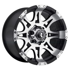 17x9 Raceline 982 Raptor 6x5.5/6x139.7 0 Machined Black Wheels Rims Set(4) 106.1