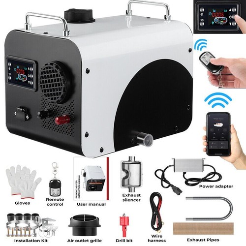 8000KW 12V Diesel Air Heater W/ bluetooth & 110V AC Adapter For Car RV Camper - Picture 4 of 20