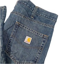 Carhartt Jeans Men's Size 38x30 Relaxed Fit Straight Leg Blue Denim BD1483-M EUC