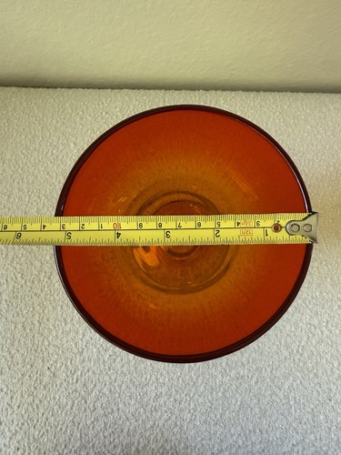 Vintage Blenko Amberina Air Twist 489 Kelch/Vase - Bild 3 von 6