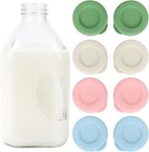 8 Pack Silicone Replacement Caps, 48mm Diameter PInk+Blue+Green+Cream White 