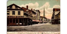 Middletown NY North St Main 1900s Litho-Chrome Postcard Fine Shinde Orange Co