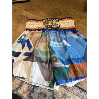 Fluory Muay Thai Shorts Kickboxen Höse Blau MTSF27 Large