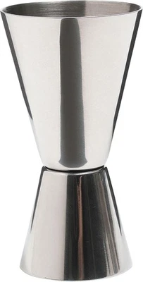 BarCraft Cocktail Jigger Dual Spirit Measure Cup, Stainless Steel, 25ml/50ml
