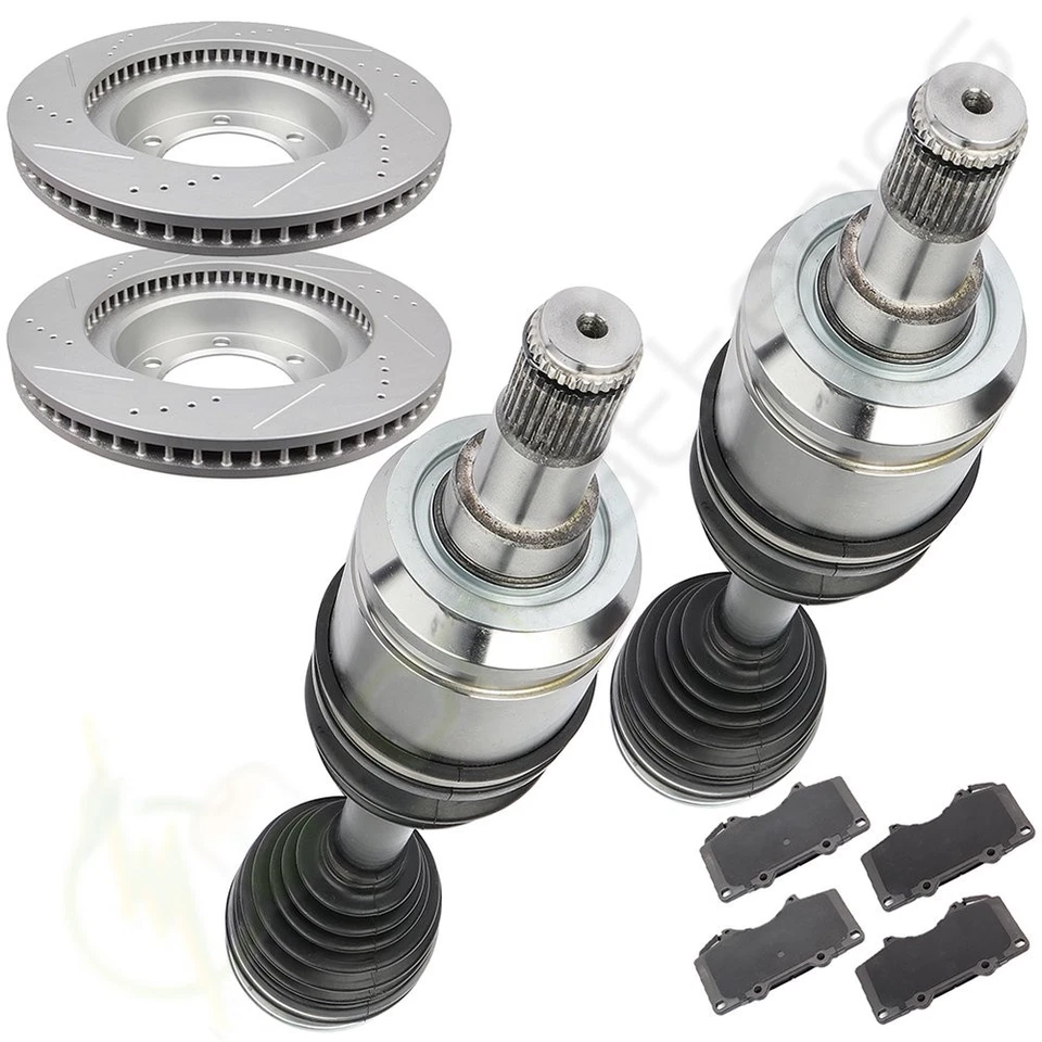 For Toyota 4Runner SR5 4.0L 4.7L 2003-2009 Front CV Axle + Brake Pads & Rotors - Изображение 2 из 4